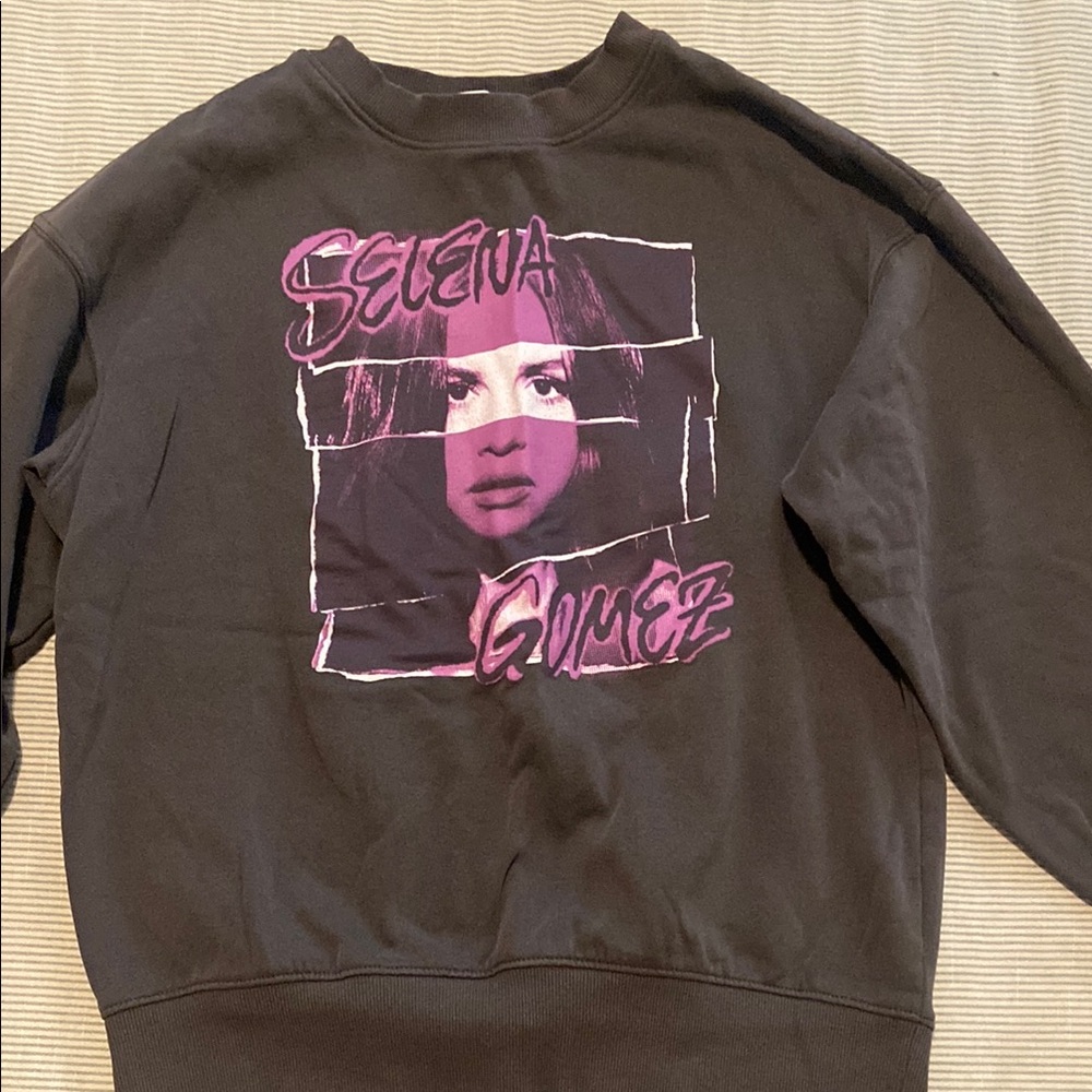 Selena Gomez Black and Pink Women's Sweater